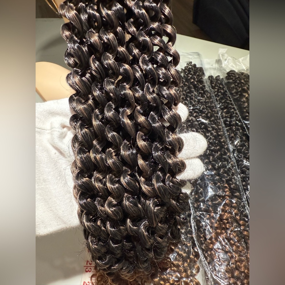 HAIR, 24” Passion Twist, 7 Packs Water Wave Looped Spring Bohemian Braids, Ombre